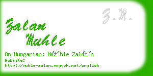 zalan muhle business card